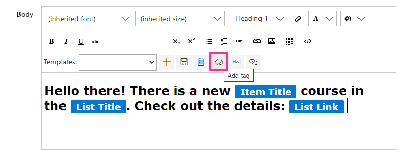 Add a tag