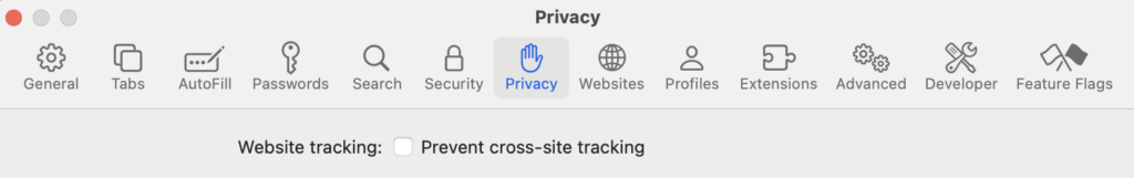 Prevent Cross-Site Tracking