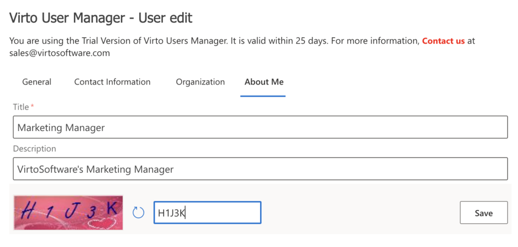 about me settings - user edit web part